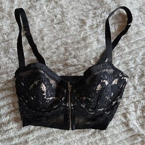 Elegant Black Lace Bustier